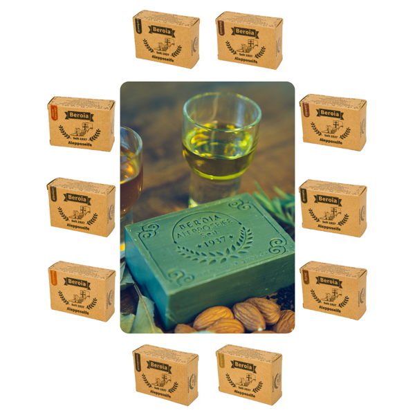 Tester 10er Pack Alepposeife - Alle Beroia Seifen in einem reduzierten Pack.