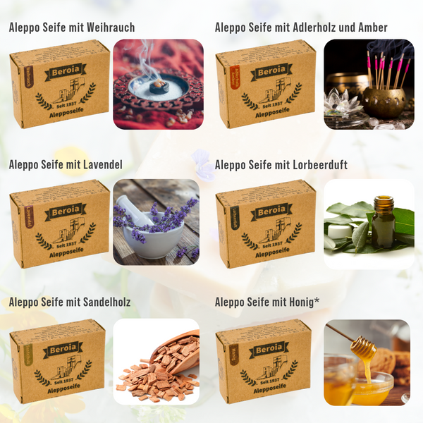Wellness-Bundle 6 duftige Alepposeife