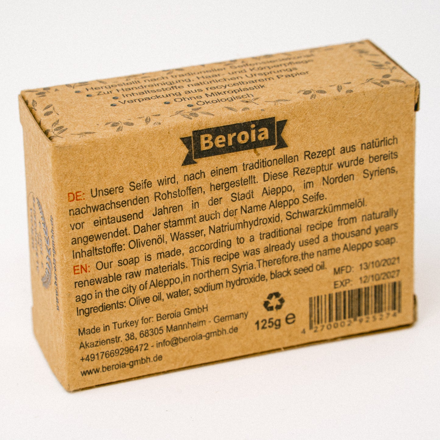 4er-Pack Aleppo Seife mit Schwarzkümmelöl